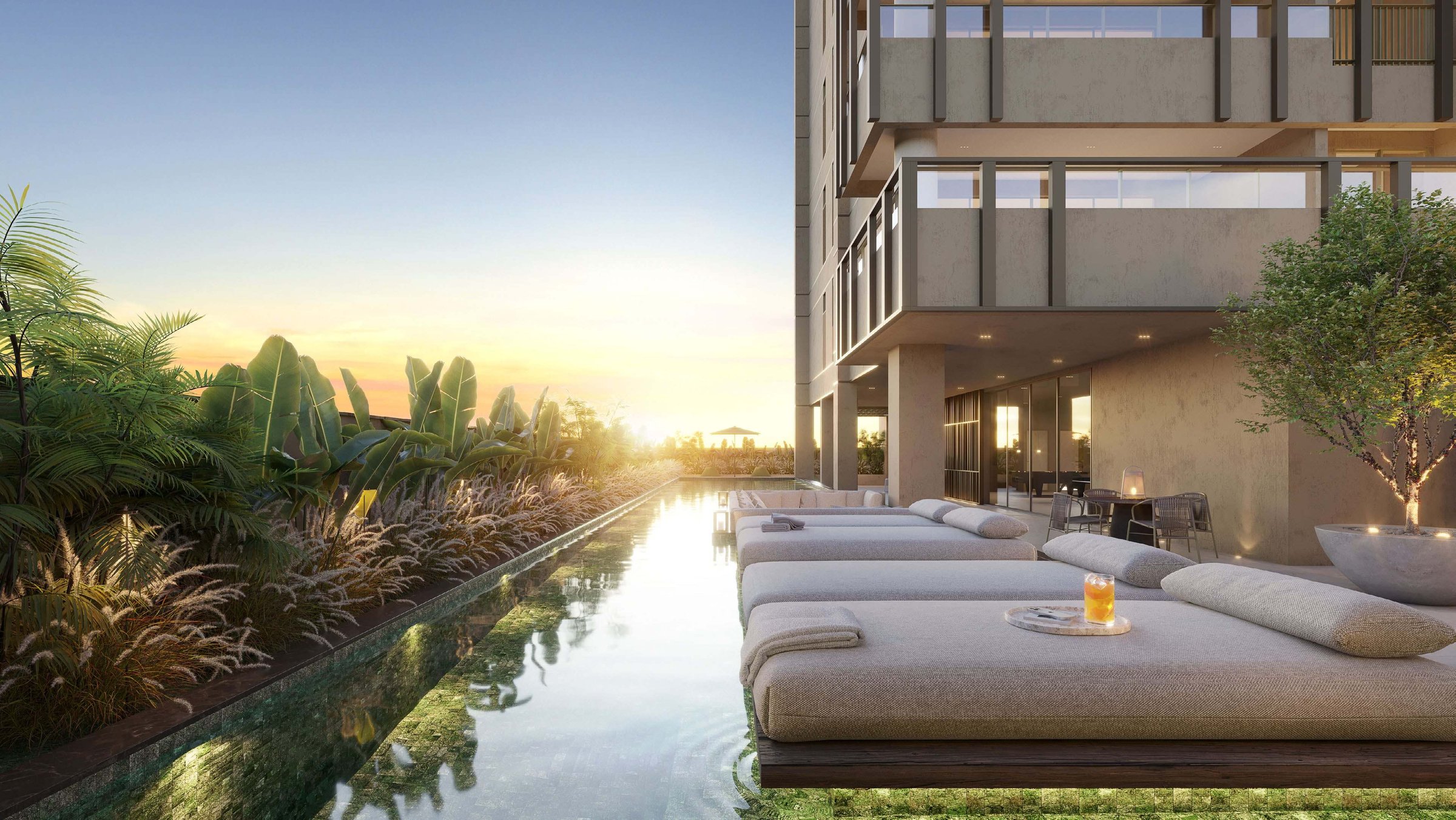 Piscina e solarium do Tramonto, Parque Una Uberlândia